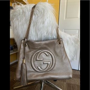 AUTHENTIC Gucci Soho Chain Strap Shoulder Bag